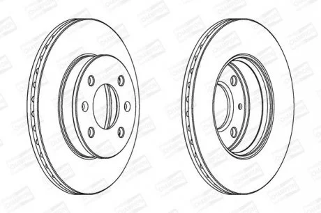 Гальмівний диск пер. Getz/TB/Click 01-12 компл. 2шт CHAMPION 562425CH
