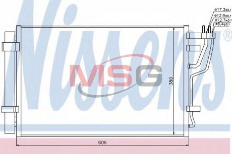 Конденсер KIA CEE\&#039;D(07-)1.4 i 16V(+)[OE 97606-1H000] NISSENS 94981 (фото 1)