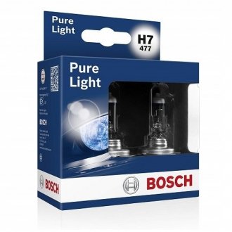 Лампа накаливания H7 12V 55W PX26d PURE LIGHT (компл) BOSCH 1 987 301 406 (фото 1)