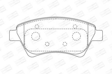 Колодка торм. диск. RENAULT KANGOO, SCENIC передн. CHAMPION 573124CH