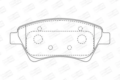 Колодки гальмівні дискові передні Renault Megane II (01-12) CHAMPION 573124CH