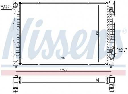 Радиатор охлождения AUDI A 6 / S 6 (C5) (01-) 2.7 T NISSENS 60316