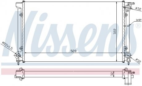 Радиатор SEAT TOLEDO(91-)1.6 i(+)[OE 1L0.121.253 B] NISSENS 651511