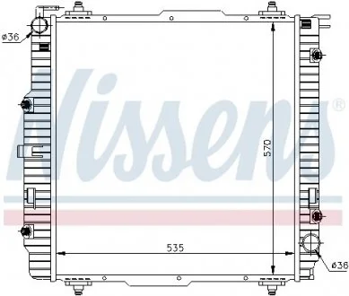 Радіатор MB GW W 461(90-)G 270 CDI(+)[OE 463 500 01 00] NISSENS 62599A