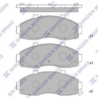 Колодка торм. диск. KIA PREGIO 2.7D 96-98 передн. (SANGSIN) Hi-Q (SANGSIN) SP1091