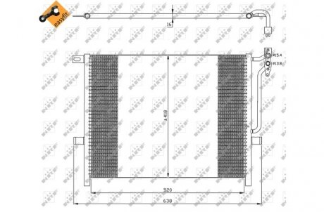 Конденсатор кондиционера BMW 3-Series E46 98-/Z4 03- NRF 35589