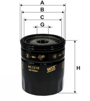 Фільтр оливи WIX FILTERS WL7278