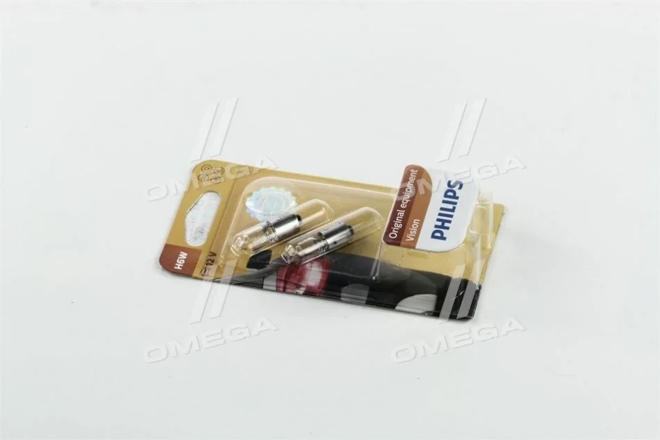 Лампа накаливания H6W 12V 6W BAX9s 2шт blister (пр-во Philips) PHILIPS 12036B2 (фото 1)