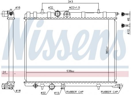 Радіатор системи охолодження NISSENS 63502A (фото 1)
