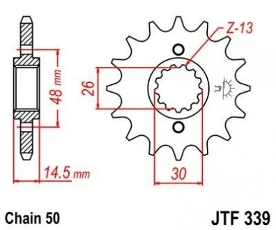 Передняя звезда 16зуб. VFR750/800 CBX750F JT MOTO 105-669-16