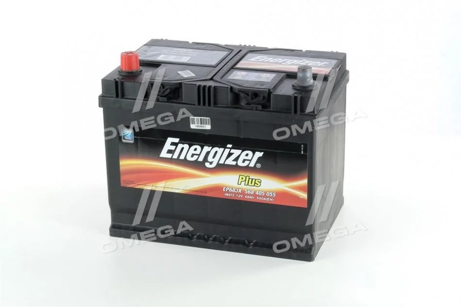 Акумулятор 68Ah-12v Plus (261х175х220), L,EN550 Азія Energizer 568 405 055 (фото 1)