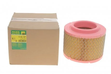 Фільтр повітряний Ford Ranger 2.5TDCi 06-12/Toyota Hilux 2.5D-4D/2.7AWD/3.0D/4.0VVTi 05-15/2.5D 15- MANN C23107