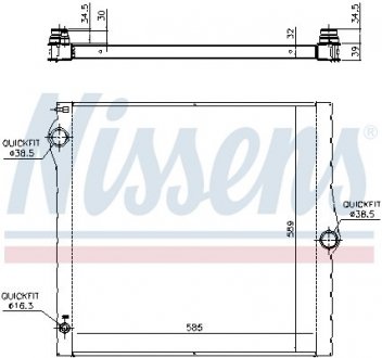 Радіатор системи опалення салона NISSENS 60825