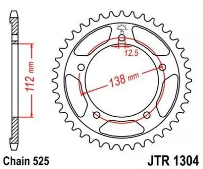 Звезда 43зуб. CBR600`97-98/CBF600 DID525 JT MOTO 111-554-43