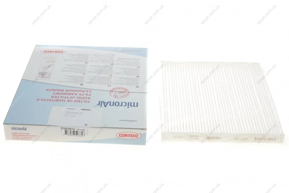 Фільтр салону Toyota Avensis/Corolla 00- CORTECO 2165 2874 (фото 1)