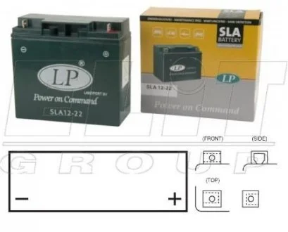 12V,22Ah,д. 181, ш.77, в.167, вес 6 кг LP BATTERY SLA 12-22