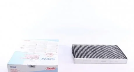 Фільтр салону Citroen C2/C3/C4/Peugeot 307/308 00- (вугільний) CORTECO 2165 2540