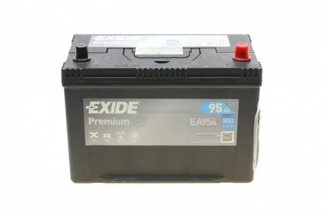 Акумуляторна батарея 95Ah/800A (306x173x222/+R/B01) Premium Азія EXIDE EA954