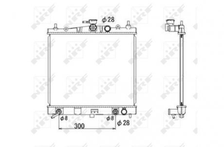 Радіатор охолодження Nissan Micra/Note 1.6 03- NRF 53535