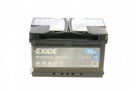 Аккумуляторная батарея 72Ah/720A (278x175x175/+R/B13) Premium EXIDE EA722