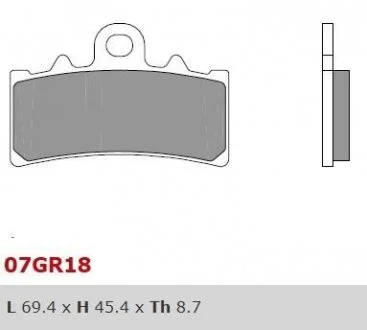 Склад передня синтетика - дорожні BREMBO BRM 07GR18SA