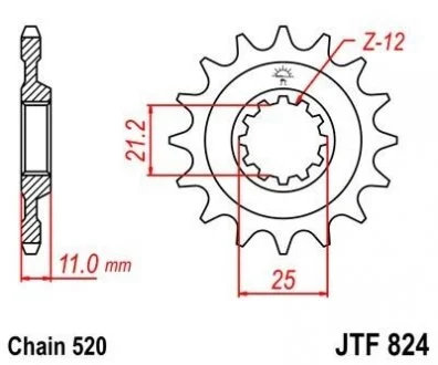 Передняя звезда 15зуб. Husqvarna`90- JT MOTO 105-452-15