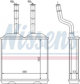 Радиатор печки OPEL COMBO/CORSA B (93-) NISSENS 72634 (фото 1)