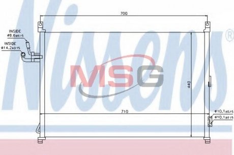 Конденсер INFIN M 35(+)[OE 92100-EG000] NISSENS 940014