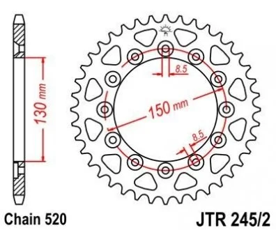 Звезда 50зуб. WR400/426 / YZ400/426 JT MOTO 111-463-50