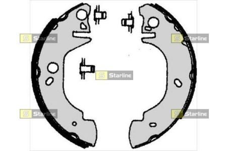 Тормозные колодки барабанные, к-кт. STARLINE BC 06760