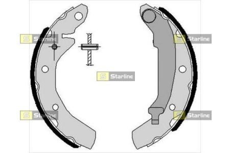 Тормозные колодки барабанные, к-кт. STARLINE BC 07260 (фото 1)