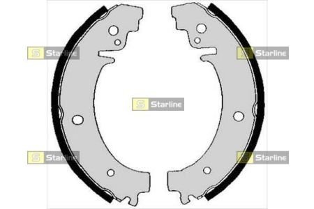 Тормозные колодки барабанные, к-кт. STARLINE BC 00730