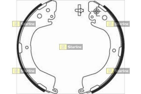 Тормозные колодки барабанные, к-кт. STARLINE BC 07620