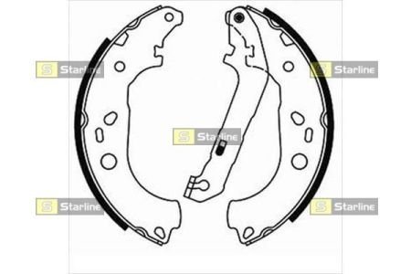 Тормозные колодки барабанные, к-кт. STARLINE BC 08600