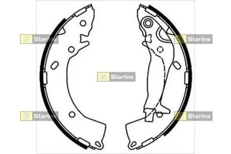 Гальмівні колодки барабанні STARLINE BC 08670