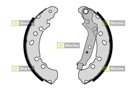 Тормозные колодки барабанные, к-кт. STARLINE BC 09320