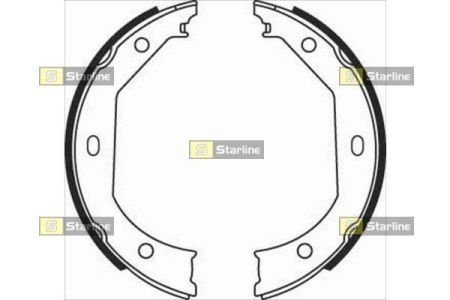 Тормозные колодки барабанные, к-кт. STARLINE BC 08090 (фото 1)