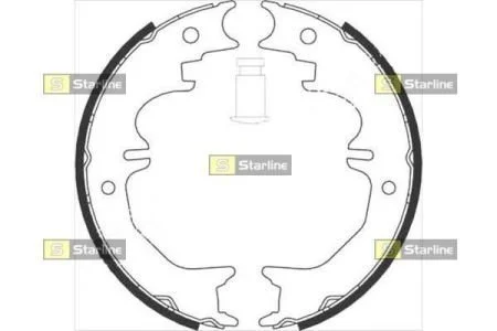 Тормозные колодки барабанные, к-кт. STARLINE BC 08850