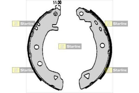 Тормозные колодки барабанные, к-кт. STARLINE BC 04920 (фото 1)