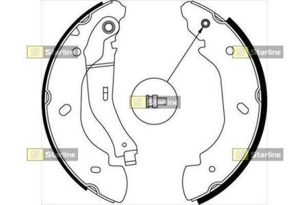 Тормозные колодки барабанные, к-кт. STARLINE BC 08580