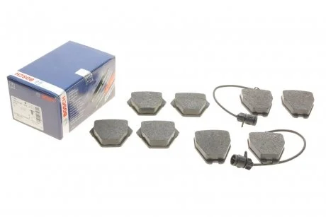 Колодки гальмівні (передні) Audi 100/A6/A8 91-02 (з датчиком) BOSCH 0 986 424 689