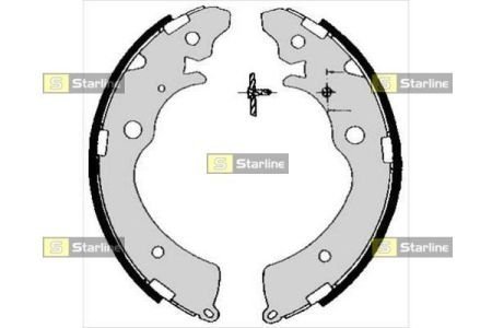 Тормозные колодки барабанные, к-кт. STARLINE BC 05690 (фото 1)