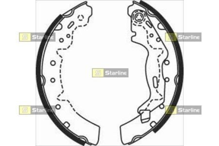 Тормозные колодки барабанные, к-кт. STARLINE BC 07670