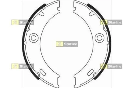 Гальмівні колодки барабанні STARLINE BC 07970
