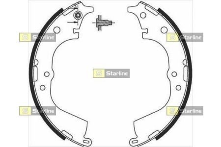 Тормозные колодки барабанные, к-кт. STARLINE BC 07225 (фото 1)