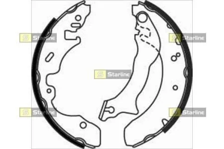 Тормозные колодки барабанные, к-кт. STARLINE BC 07390