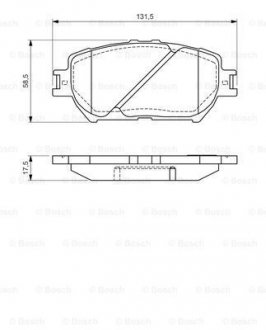 Тормозные колодки (передние) Toyota Camry 90-02/Corolla 87-02/Rav4 94-00 BOSCH 0 986 494 363