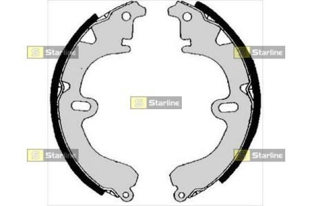 Тормозные колодки барабанные, к-кт. STARLINE BC 04530 (фото 1)