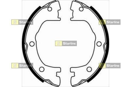 Тормозные колодки барабанные, к-кт. STARLINE BC 07800