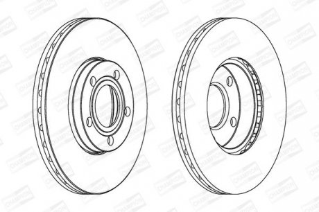 Диск тормозной VW PASSAT -05 передн. CHAMPION 562052CH